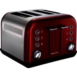 Morphy Richards 242004 Accents 4 Slice Toaster in Red Morphy 242004